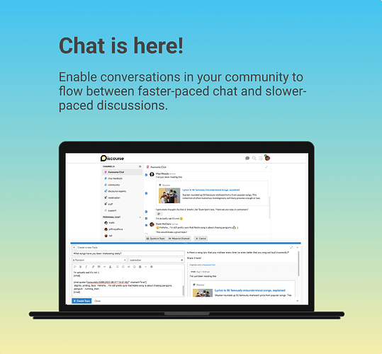 Discourse Chat is now available. Try it out today!